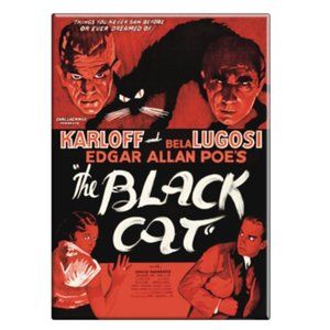 Edgar Allen Poe's "The Black Cat" - Vintage Poster Reproduction - 3.5" Magnet